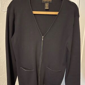Vintage 90’s Classiques Entier Women’s  Black Zip-Up Cardigan